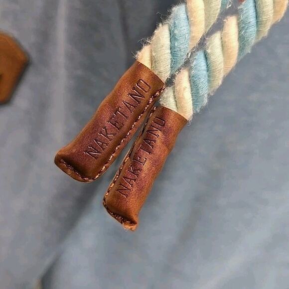 Naketano Brave New World Womens Longline Hoodie Sweatshirt Sz S Cowl Neck Blue - Picture 4 of 16